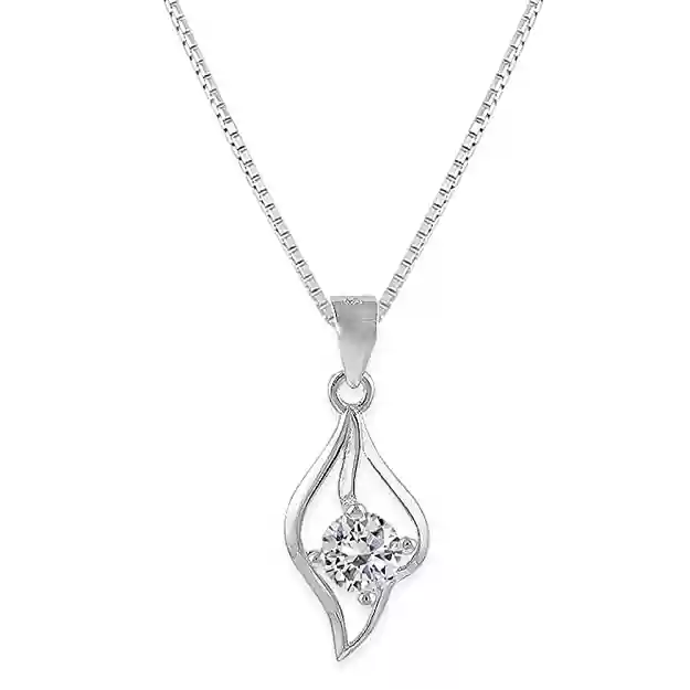 GIVA 925 Sterling Silver Anushka Sharma Falling Dew Necklace with Box Chain| Necklace to Gift Women & Girls | 